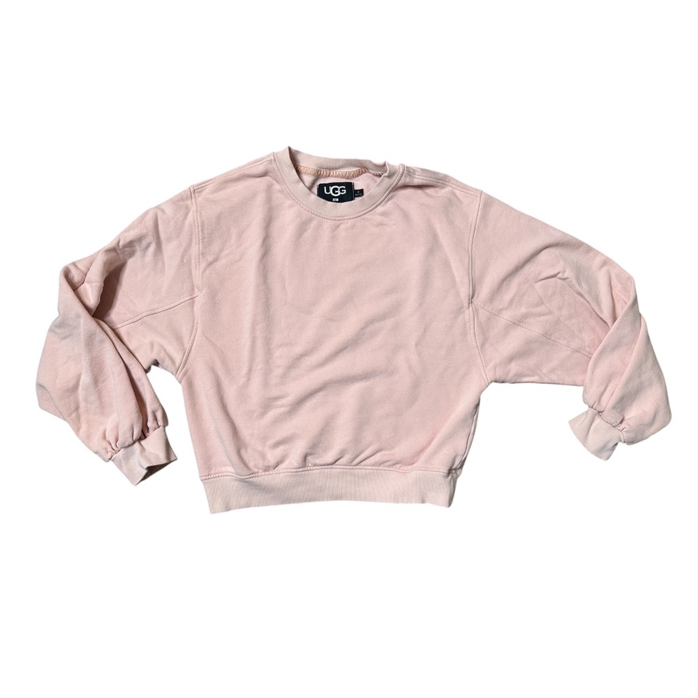 UGG Pink Brook Balloon Sleeve Crewneck Sweatshirt Size M Cozy Crewneck Soft